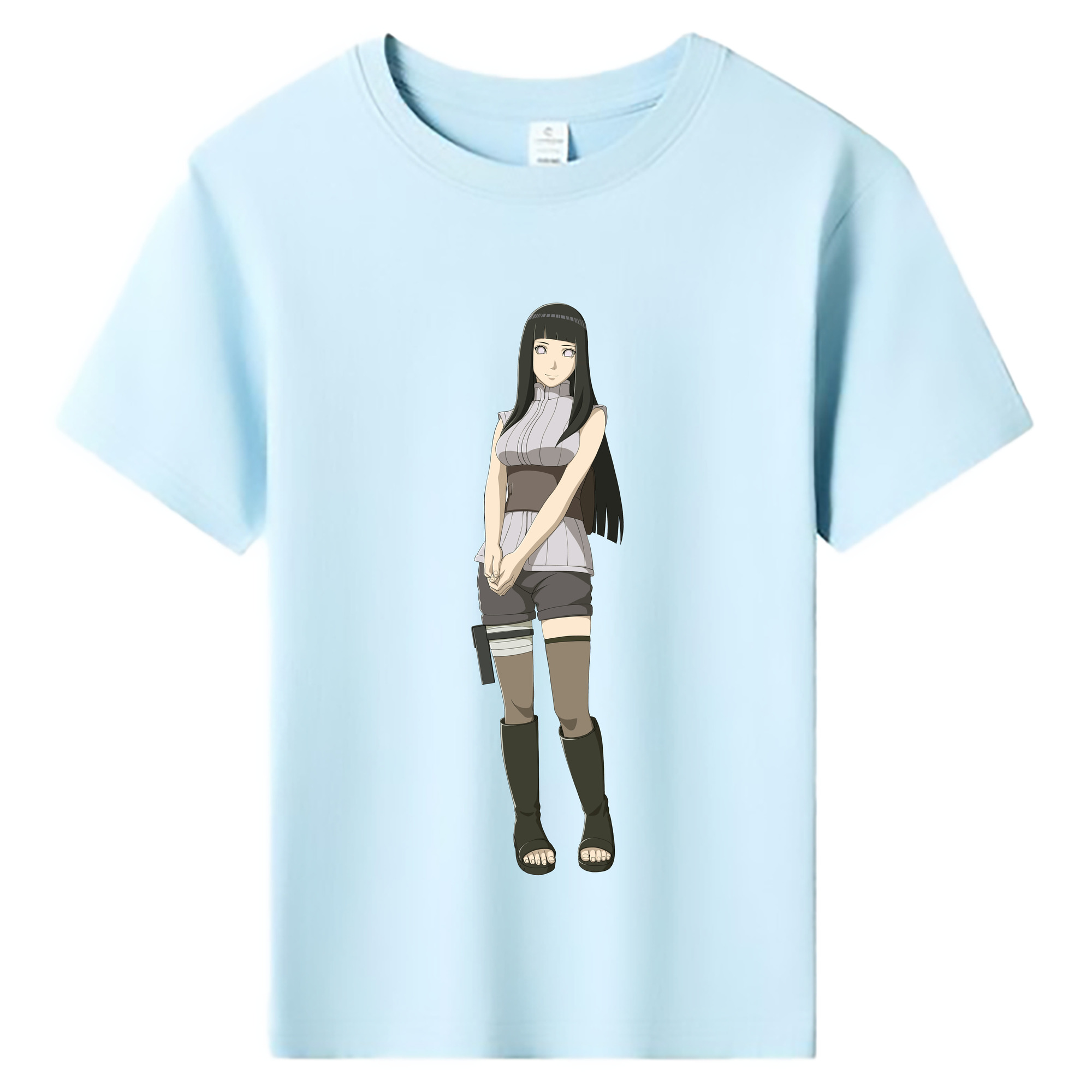 （画像用） NARUTO -ナルト- 日向ヒナタ Hyūga Hinata 綿100％キッズTシャツ（フロントプリント）